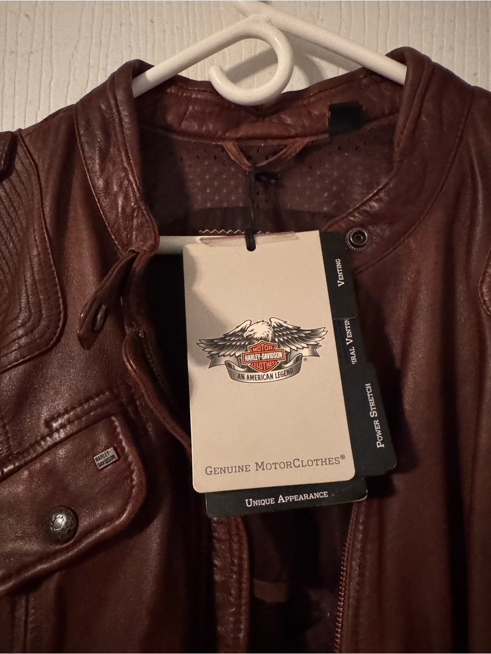 Harley-Davidson Brown Leather Riding Jacket - Picture 3 of 9